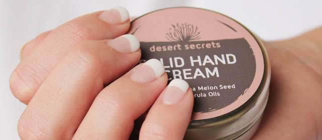 Desert Secrets Solid Hand Cream In Hand