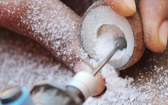 Drilling Makalani Nuts